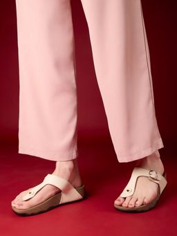 Inc.5 - Womens Cream Casual Solid Sandals