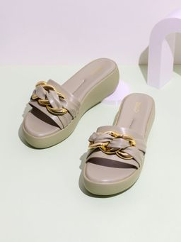 Inc.5 - Womens Green Party Wear Solid Round Toe Sandal Heels