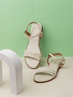 Inc.5 - Womens Cream Casual Solid Open Toe Sandals