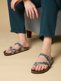 Inc.5 - Womens Blue Casual Solid Slip-On Sandals
