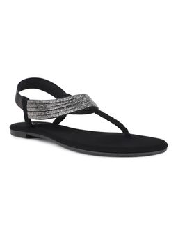 Inc.5 - Womens Black Ethnic Embellished Sandals