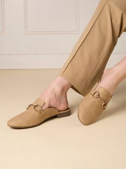 Inc.5 - Womens Beige Party Wear Solid Mules Heels