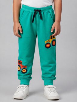 Oh Rare - Boys Turquoise Embroidered Jogger
