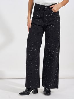Styli - Black Embellished Jeans