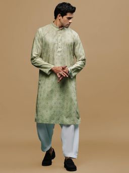 Sanwara - Green Ethnic Printed Kurta with Salwar (Set of 2)