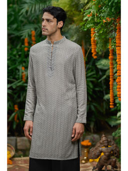 Philocaly - Roohani Grey Kurta