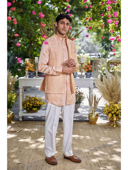 Philocaly - Zarqa Set Slim Fit Embroidered Kurta With Pant