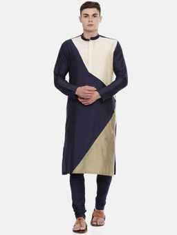 MAYANK MODI - The Trio Cotton Silk Kurta Set With Churidar