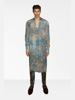 Nirmooha - Grey Printed Kurta and Pant Set