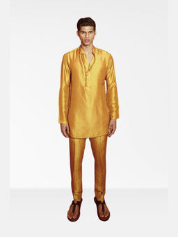 Nirmooha - Mustard Short Kurta and Pant Set
