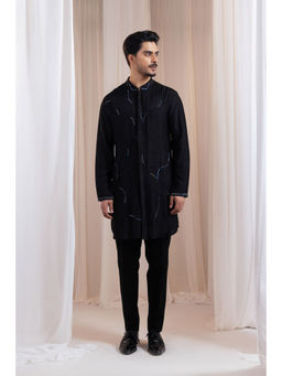 SMRITI - Black Beaded Meteor Vein Set