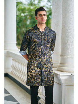 Philocaly - Inifinity Black Kurta