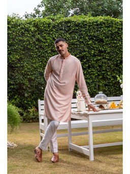 Philocaly - Suman Regular Fit Embroidered Pink Kurta