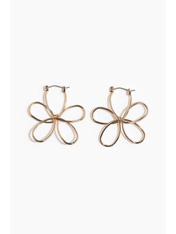 H&M - Women Gold Flower-Shaped Earrings
