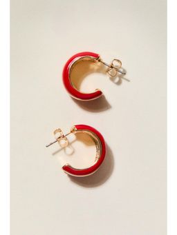 H&M - Women Red Hoop Earrings