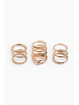 H&M - Women Gold 10-Pack Rings