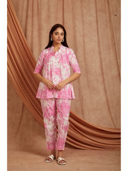 Sivi - Pink Printed Cotton Co-Ord Set