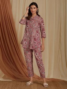 Sivi - Pink Hand Block Printed Cotton Co-Ord