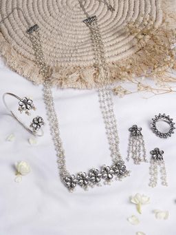 Teejh - by Joker and Witch Vyakhai Silver Oxidised Jewelry Gift Set