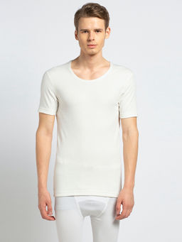 Van Heusen Innerwear - Men Antibacterial & Low Neck Thermal Top - White