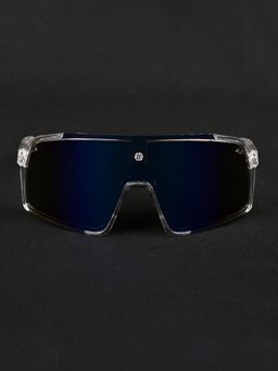 HASHTAG EYEWEAR - Unisex Full Rim Pc Wrap Multi-Color Lens Sunglasses (65)