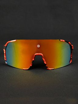 HASHTAG EYEWEAR - Unisex Full Rim Pc Wrap Multi-Color Lens Sunglasses (65)