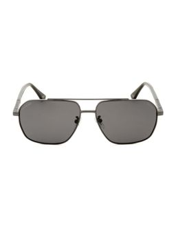 Police - Men Full Rim Metal Square Grey Lens Sunglasses (58)