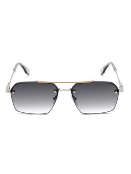 Police - Men Half Rim Metal Square Grey Lens Sunglasses (59)