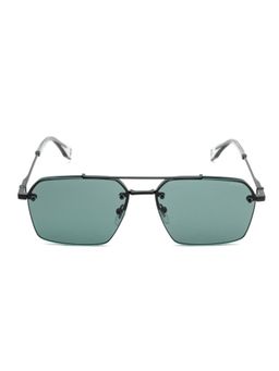 Police - Men Half Rim Metal Square Green Lens Sunglasses (59)