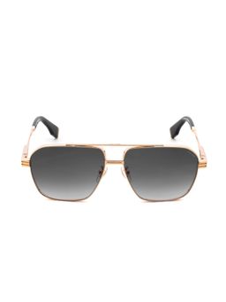 Police - Men Full Rim Metal Pilot Grey Lens Sunglasses (60)