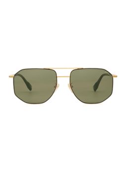 Police - Men Full Rim Metal Irregular Green Lens Sunglasses (58)