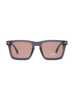 Police - Men Full Rim Acetate Square Brown Lens Sunglasses (53)