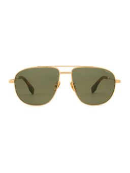 Police - Men Full Rim Metal Pilot Green Lens Sunglasses (60)