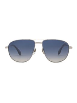 Police - Men Full Rim Metal Pilot Grey Lens Sunglasses (60)