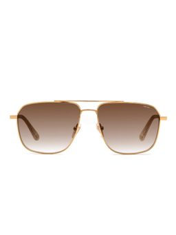 Police - Men Full Rim Metal Square Brown Lens Sunglasses (56)