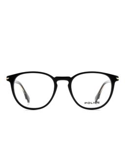 Police - Men Full Rim Acetate Oval Black Eyeglass Frame (50)