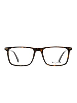 Police - Men Full Rim Acetate Rectangle Brown Eyeglass Frame (52)