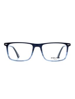 Police - Men Full Rim Acetate Rectangle Blue Eyeglass Frame (52)
