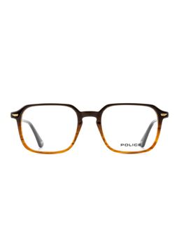 Police - Men Full Rim Acetate Square Brown Eyeglass Frame (51)