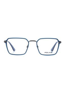 Police - Men Full Rim Metal Square Blue Eyeglass Frame (52)