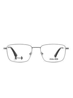 Police - Men Full Rim Titanium Rectangle Silver Eyeglass Frame (54)