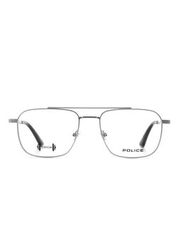 Police - Men Full Rim Titanium Square Silver Eyeglass Frame (54)