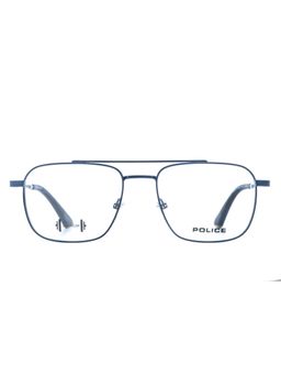 Police - Men Full Rim Titanium Square Blue Eyeglass Frame (54)