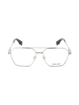 Police - Men Full Rim Metal Pilot Silver Eyeglass Frame (55)