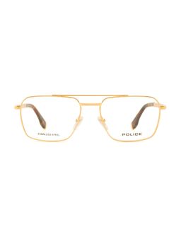 Police - Men Full Rim Steel Irregular Gold Eyeglass Frame (54)