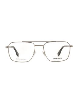 Police - Men Full Rim Steel Irregular Grey Eyeglass Frame (54)