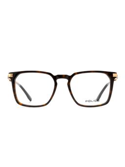 Police - Men Full Rim Acetate Square Brown Eyeglass Frame (53)