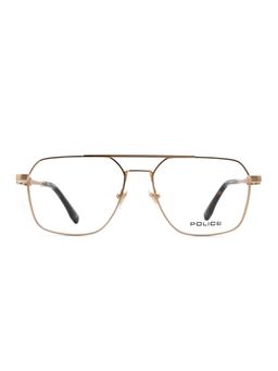 Police - Men Full Rim Metal Pilot Gold Eyeglass Frame (56)