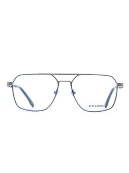 Police - Men Full Rim Metal Pilot Blue Eyeglass Frame (56)
