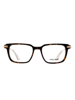 Police - Men Full Rim Acetate Square Brown Eyeglass Frame (50)